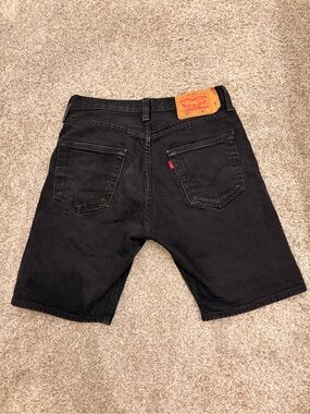 Levi’s 501 Black Denim Shorts — waist 30, button fly